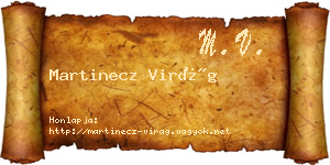 Martinecz Virág névjegykártya