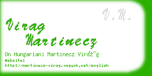 virag martinecz business card